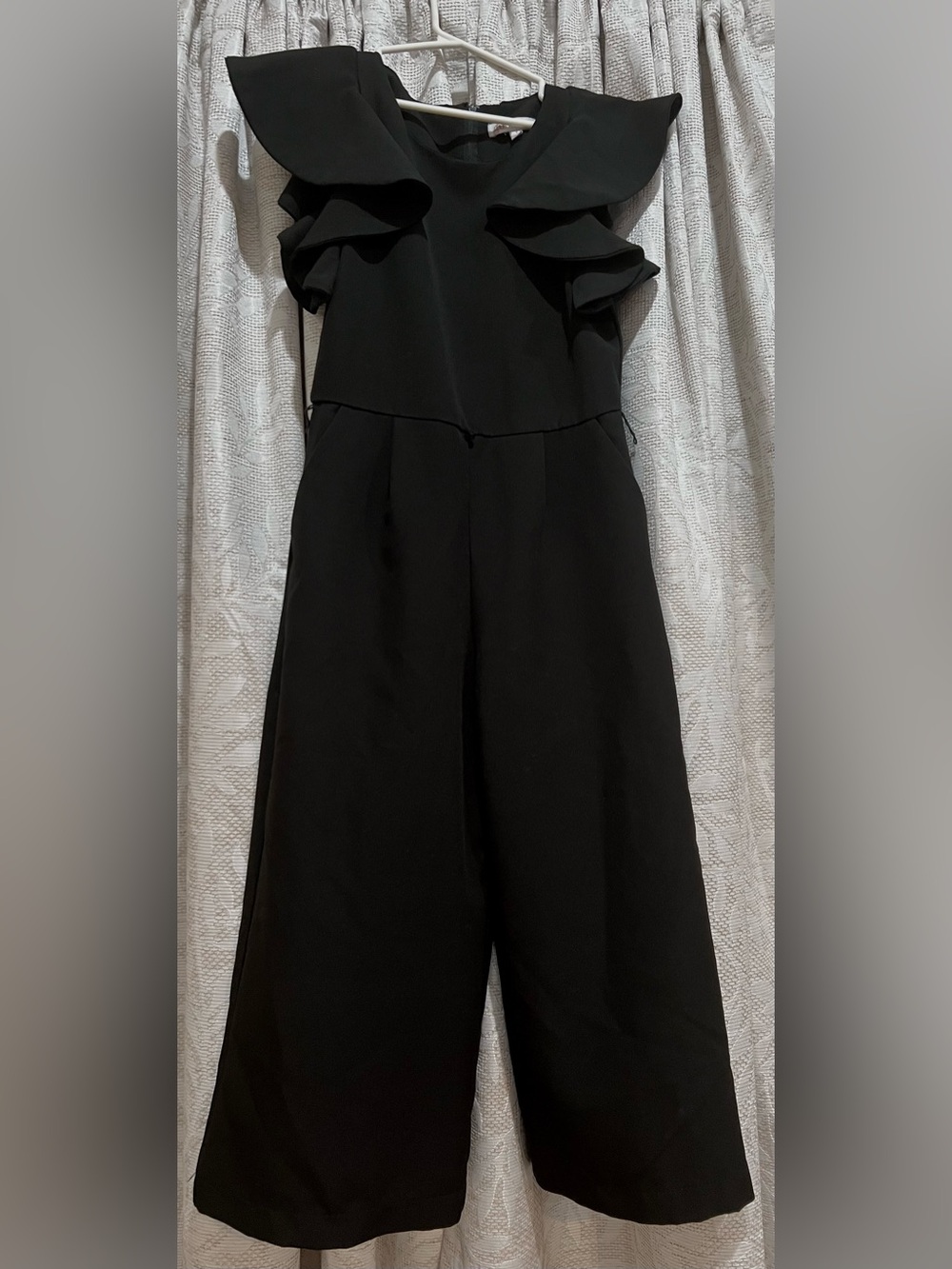Girl’s-Gianni Bini Black Ruffled One-Piece Jumpsuit